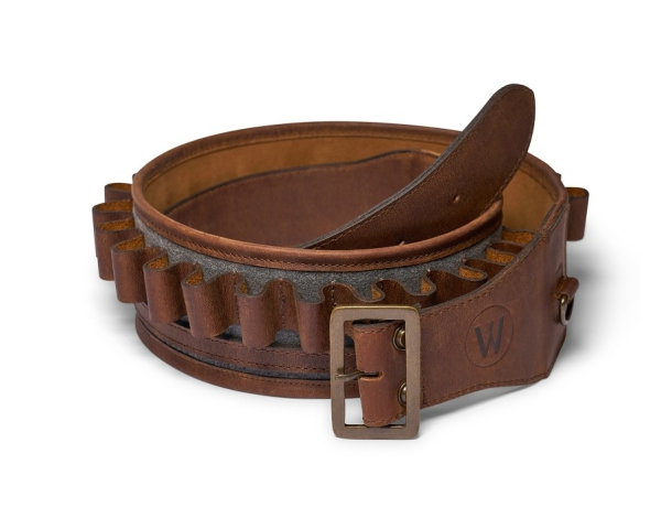 Patronengürtel , Leder Patronengürtel , Patronengurt " Büffelleder "